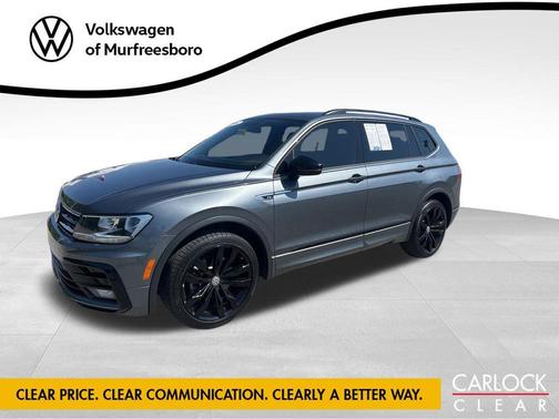 Platinum Gray Metallic 2021 Volkswagen Tiguan 2.0T SE R-Line Black