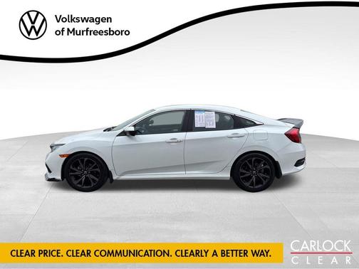 Wgite 2019 Honda Civic Sport