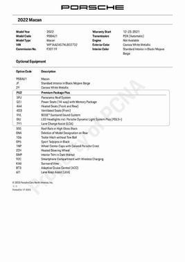 2022 Porsche Macan Base
