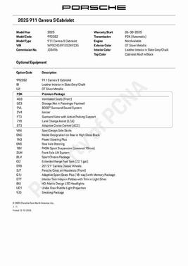 2025 Porsche 911 Carrera S