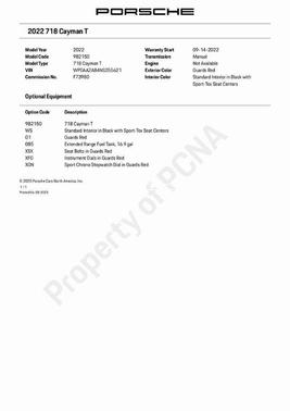 2022 Porsche 718 Cayman T