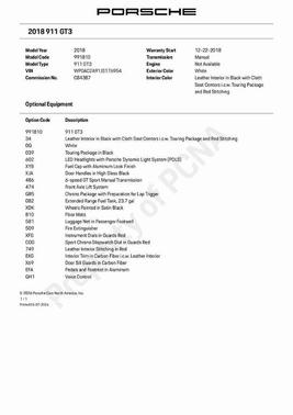 2018 Porsche 911 GT3