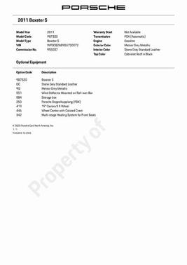 2011 Porsche Boxster S
