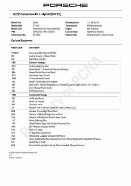 2022 Porsche Panamera 4S