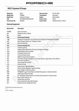 2021 Porsche Cayenne S Coupe AWD