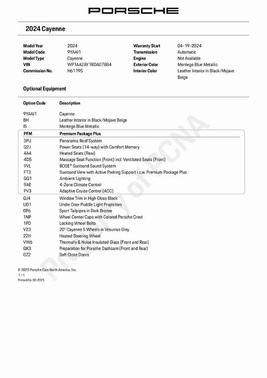 2024 Porsche Cayenne Base