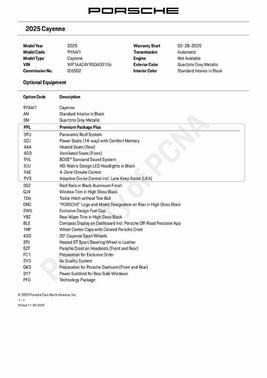 2025 Porsche Cayenne Base