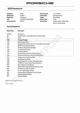2025 Porsche Panamera 4