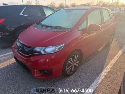 Red 2015 Honda Fit EX-L