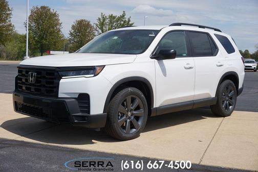 Platinum White 2026 Honda Pilot Sport