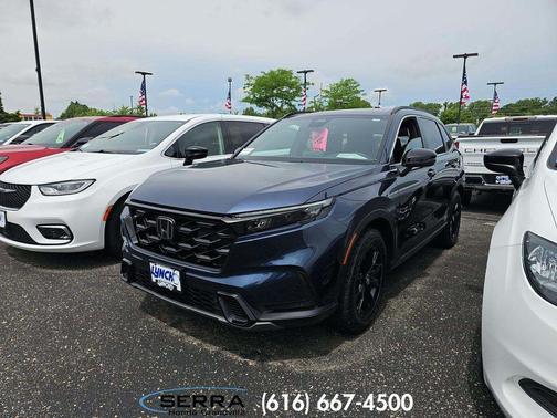 Blue 2025 Honda CR-V Hybrid Sport AWD