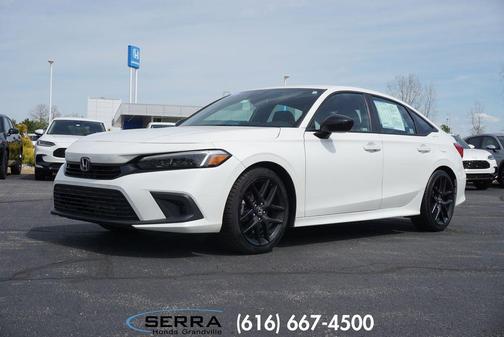 Platinum White Pearl 2024 Honda Civic Sport