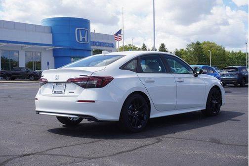 Platinum White Pearl 2026 Honda Civic Hybrid Sport