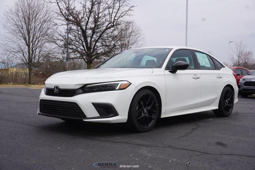 Platinum White Pearl 2024 Honda Civic Sport