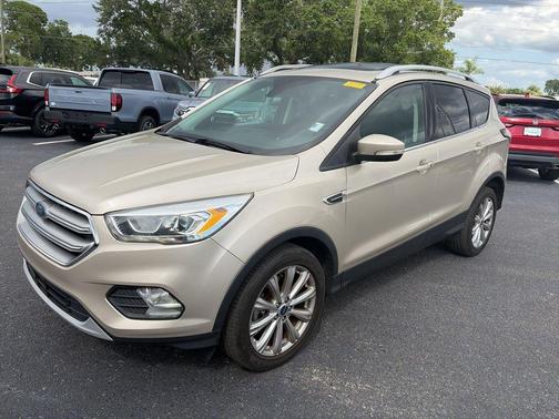 White Gold Metallic 2017 Ford Escape Titanium