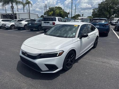 Platinum White Pearl 2024 Honda Civic Sport