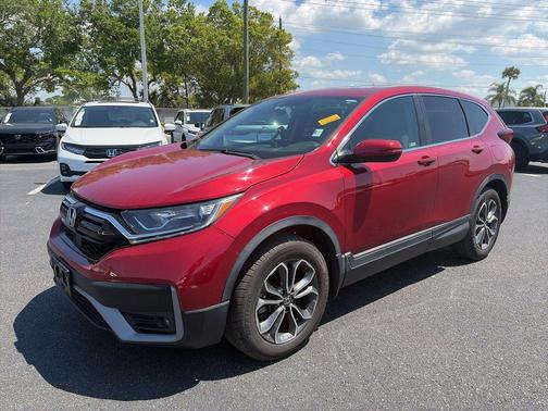 Maroon 2021 Honda CR-V AWD EX