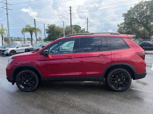 Radiant Red Metallic II 2025 Honda Passport AWD Black