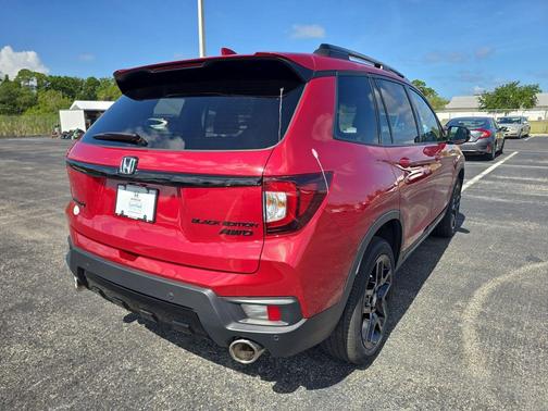Radiant Red Metallic II 2025 Honda Passport AWD Black
