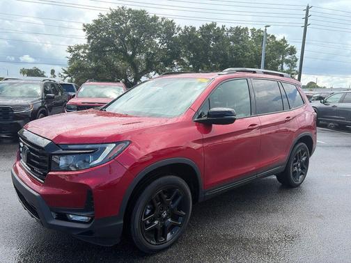 Radiant Red Metallic II 2025 Honda Passport AWD Black