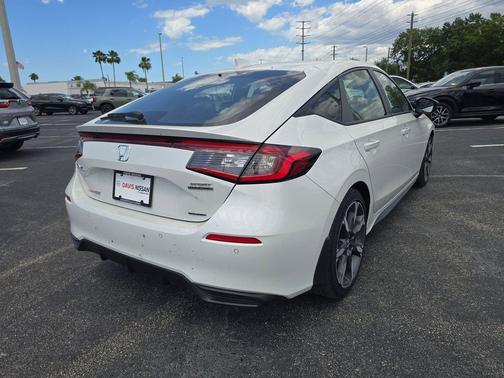 Platinum White Pearl 2025 Honda Civic Hybrid Sport Touring