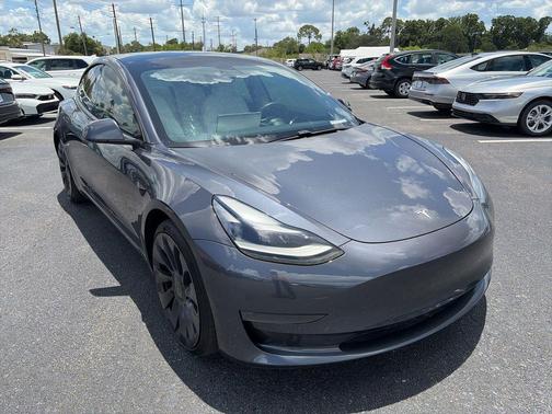 Midnight Silver Metallic 2021 Tesla Model 3 Performance