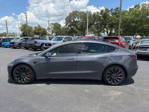 Midnight Silver Metallic 2021 Tesla Model 3 Performance