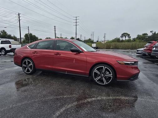 Radiant Red Metallic 2024 Honda Accord Hybrid Sport