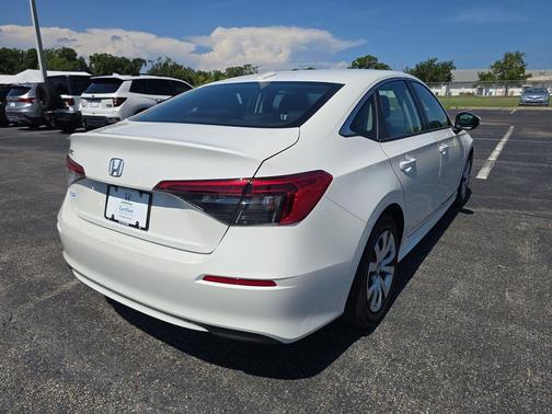 Platinum White Pearl 2024 Honda Civic LX