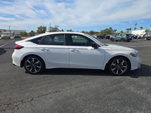 Platinum White 2026 Honda Civic Hybrid Sport Touring