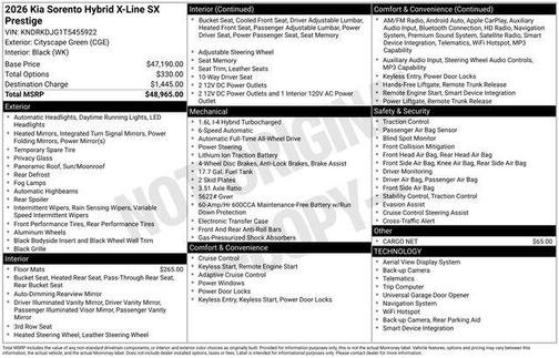 2026 Kia Sorento Hybrid X-LINE SX PRESTIGE