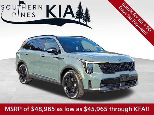 Green 2026 Kia Sorento Hybrid X-LINE SX PRESTIGE