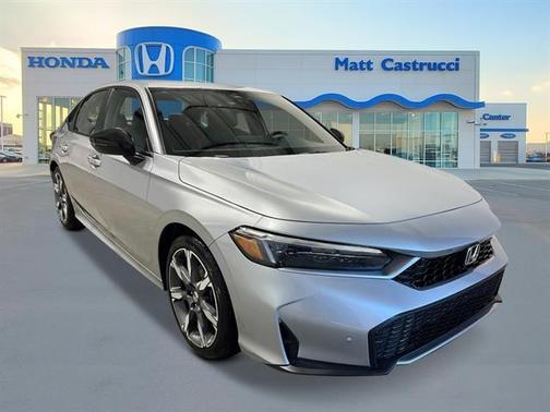 Solar Silver Metallic 2026 Honda Civic Hybrid Sport Touring