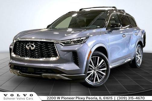Moonbow Blue/Black Obsidian 2024 INFINITI QX60 AUTOGRAPH