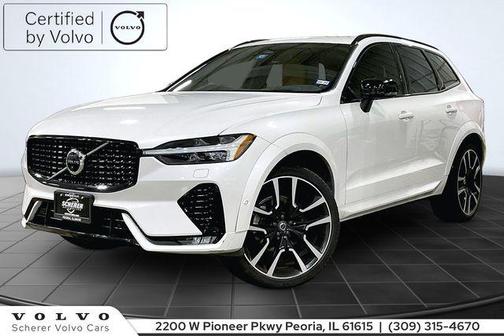 Crystal White Metallic 2023 Volvo XC60 B5 Ultimate Dark Theme