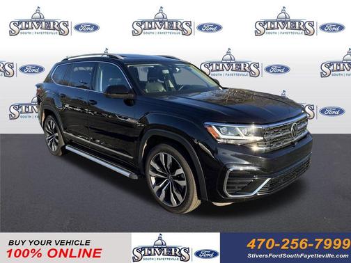 Deep Black Pearl Effect 2022 Volkswagen Atlas 3.6L SEL Premium R-Line