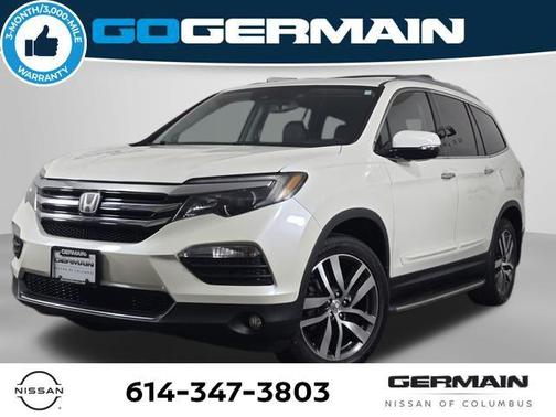 White Diamond Pearl 2017 Honda Pilot Touring
