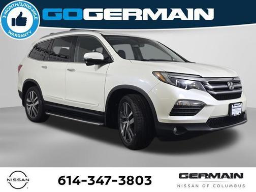 White Diamond Pearl 2017 Honda Pilot Touring
