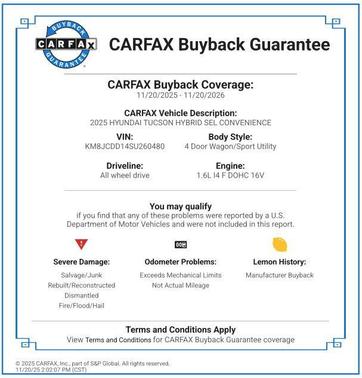 2025 Hyundai TUCSON Hybrid SEL Convenience