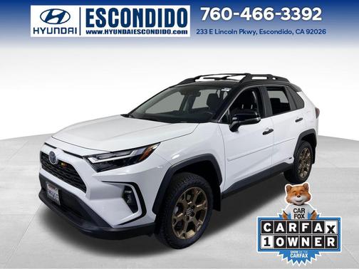 Ice Cap/Midnight Black Metallic 2024 Toyota RAV4 Hybrid Woodland Edition