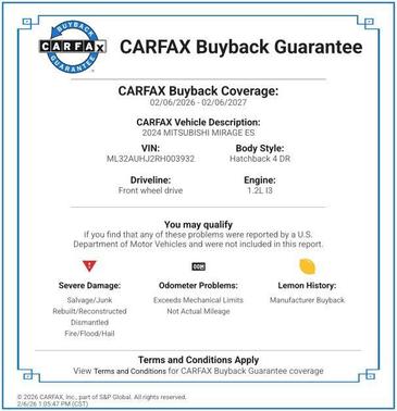 2024 Mitsubishi Mirage ES