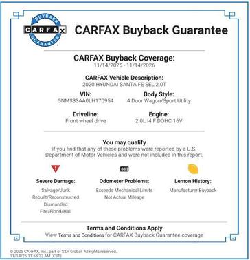 2020 Hyundai SANTA FE SEL 2.4