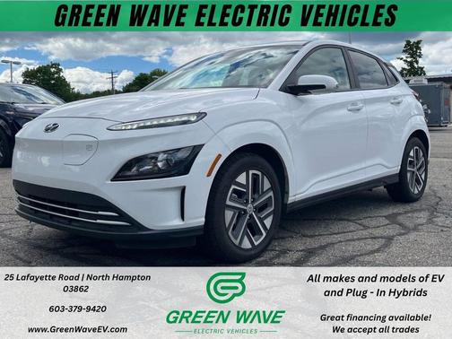Lunar White 2023 Hyundai KONA EV SEL