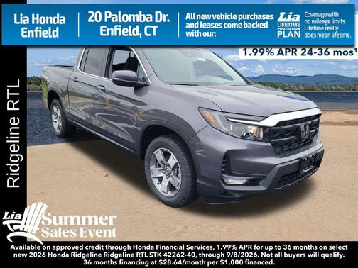 Modern Steel Metallic 2026 Honda Ridgeline RTL