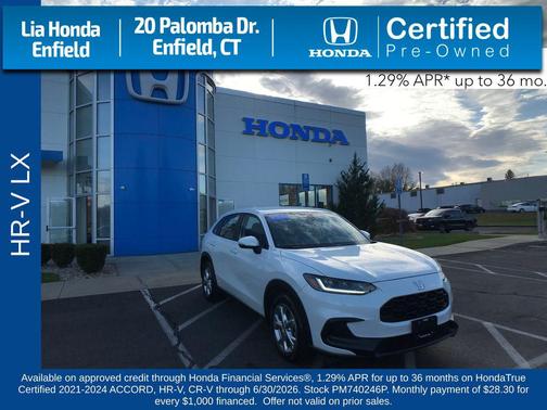PLATINUM WHITE 2023 Honda HR-V LX