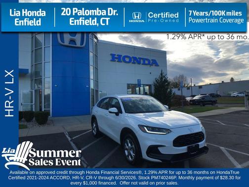 PLATINUM WHITE 2023 Honda HR-V LX