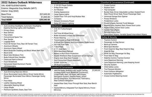 2022 Subaru Outback Wilderness