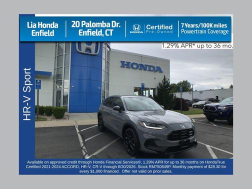 Urban Gray Pearl 2024 Honda HR-V AWD Sport
