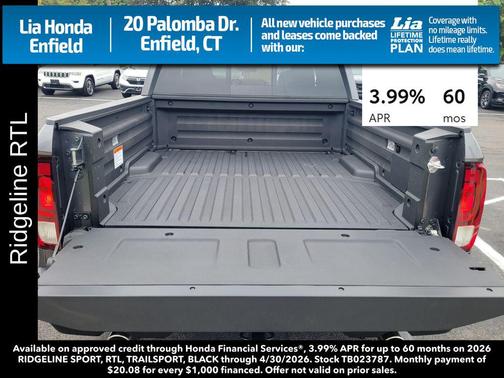 Modern Steel Metallic 2026 Honda Ridgeline RTL