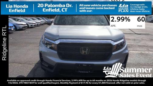 Solar Silver Metallic 2026 Honda Ridgeline RTL